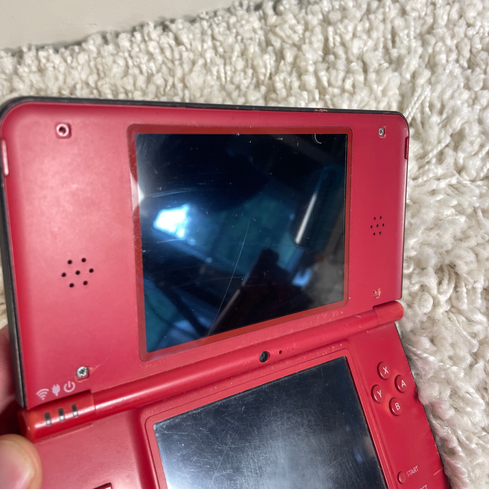 Nintendo DSi XL Red Super Mario Bros. 25th Anniversary Edition UTL-001 PARTS