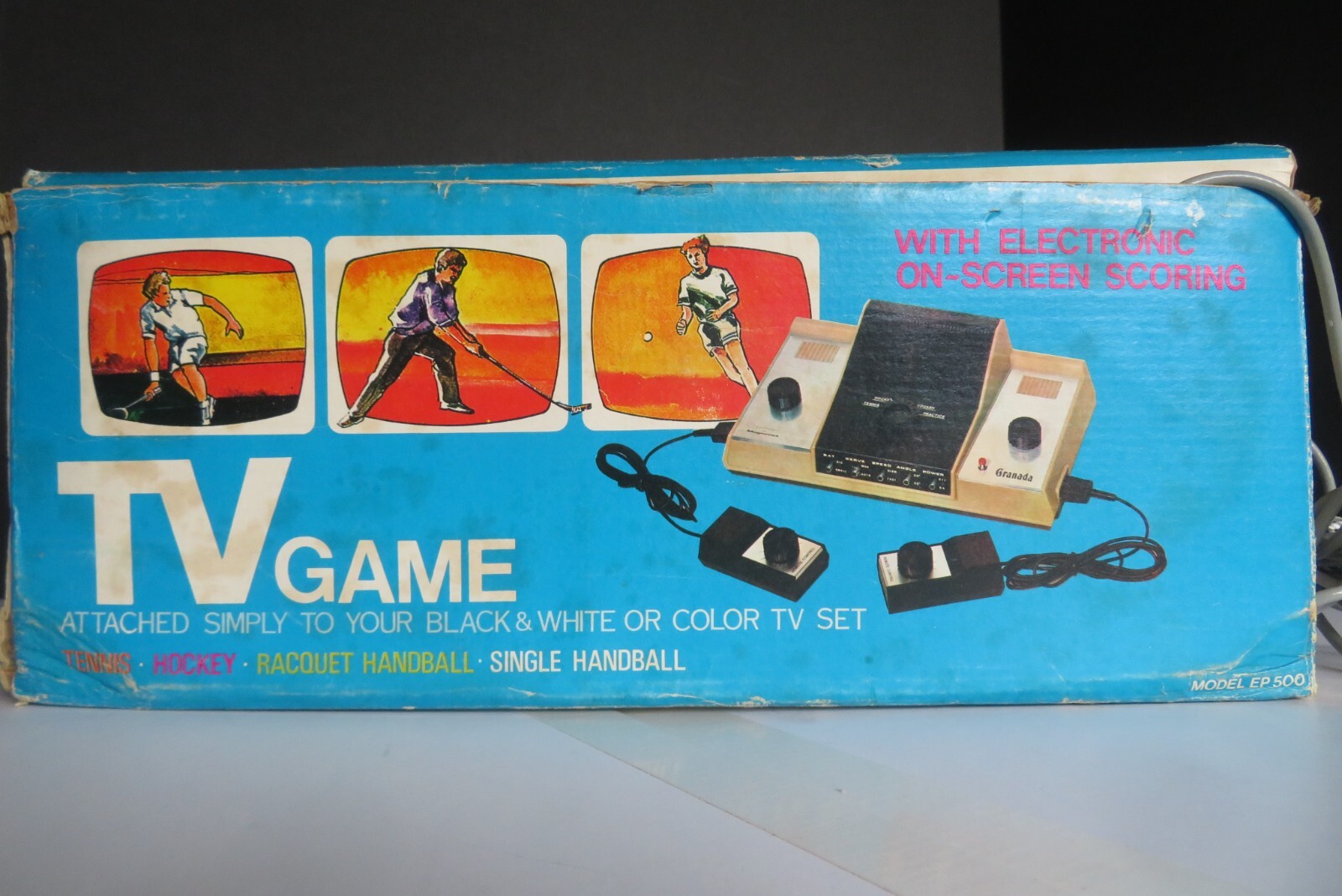 1977 GRANADA® TV GAME Magnavox EP-500 4-in-1 Vid Arcade Game Console TENNIS PONG
