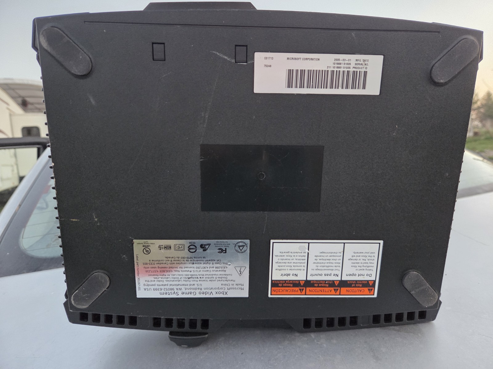 Microsoft Xbox Original Black Console Ethernet Component RCA Home Gaming