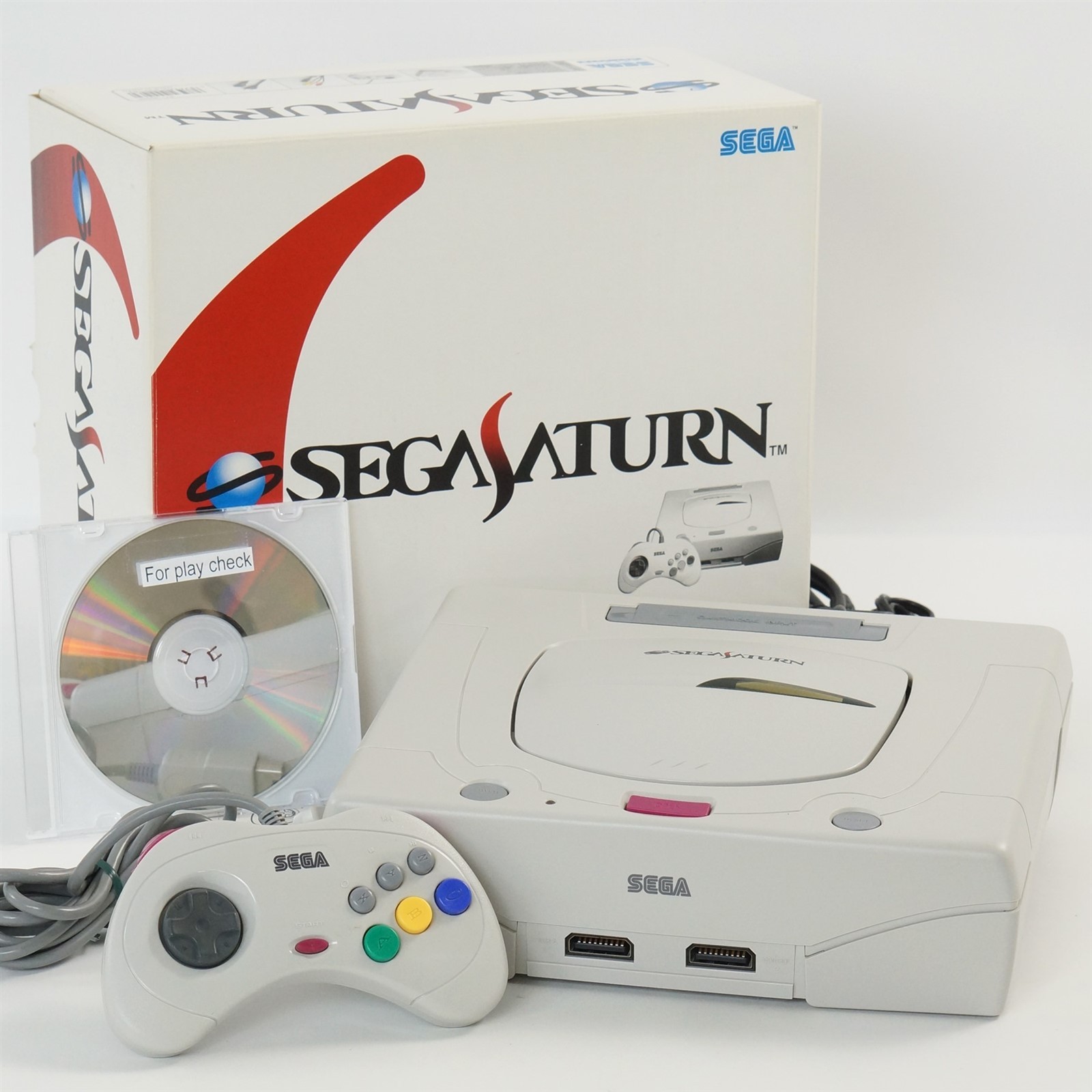 Sega Saturn Console Boxed WHITE HST-3220 Tested System SS NTSCJ Made in JAPAN 47