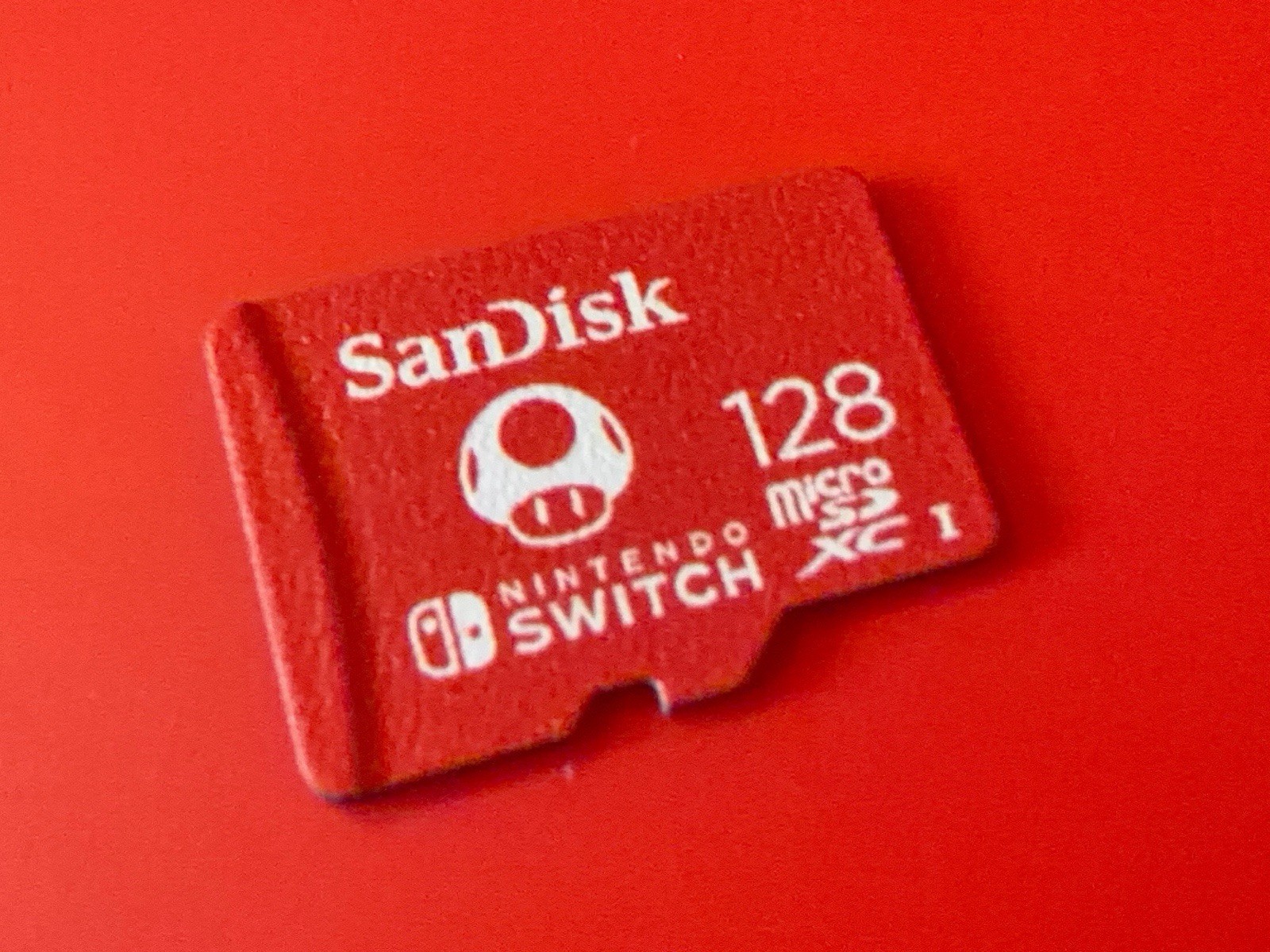 Nintendo Switch Mario Red & Blue Limited Edition Console 128 GB Mushroom SD Card