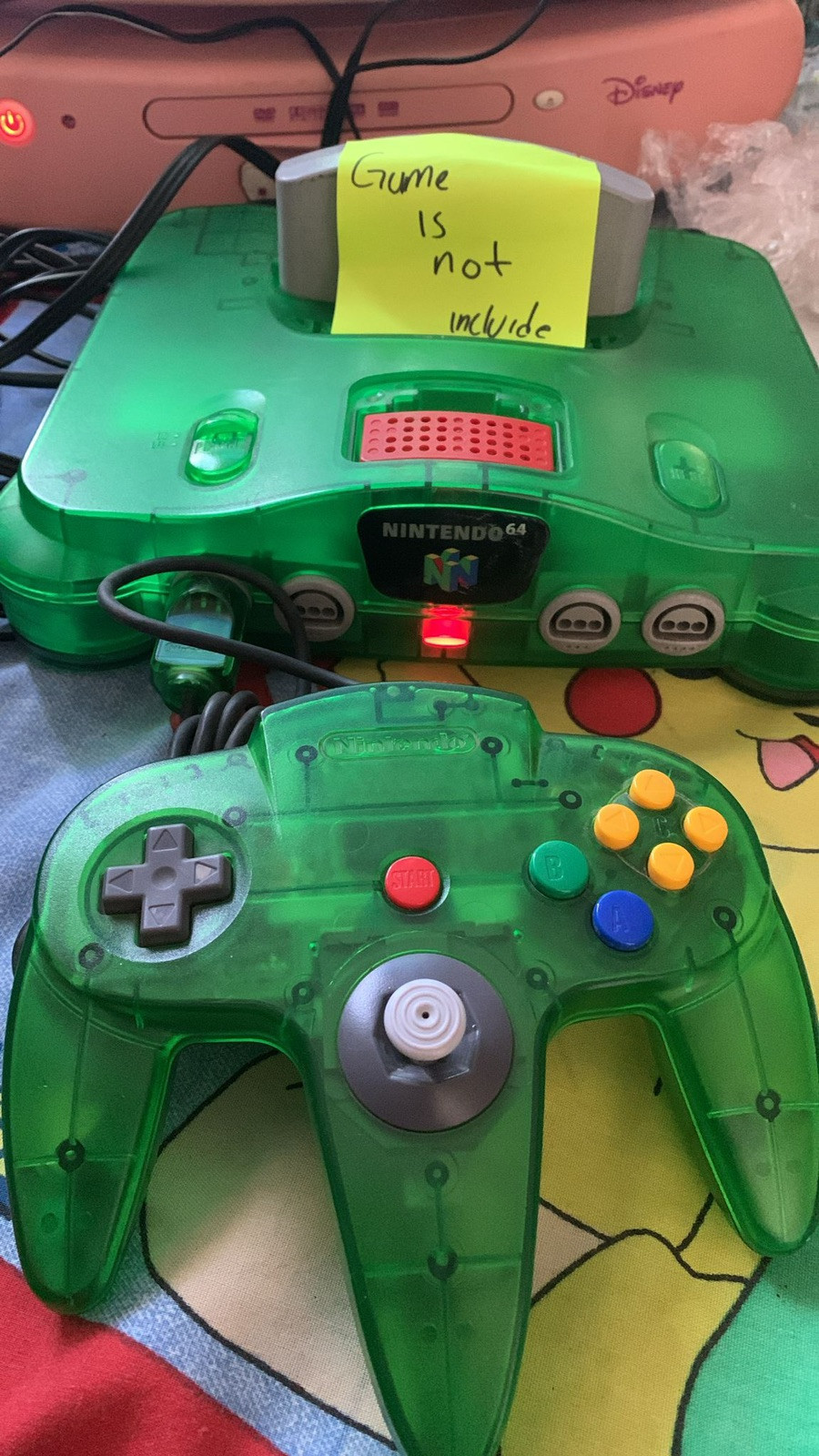 Jungle Green Nintendo 64 N64 Console With Expansion Pack