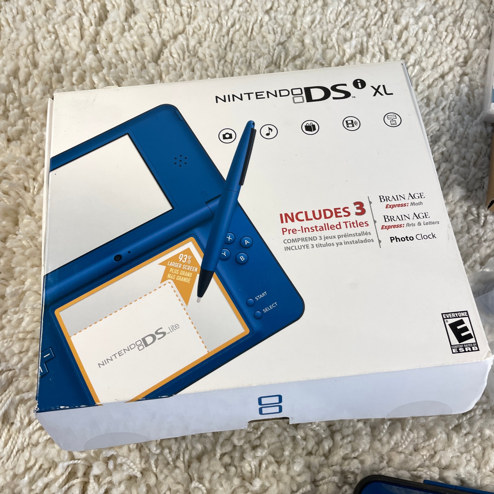 Nintendo DSi XL Midnight Blue Handheld Console System UTL-001 Complete in Box