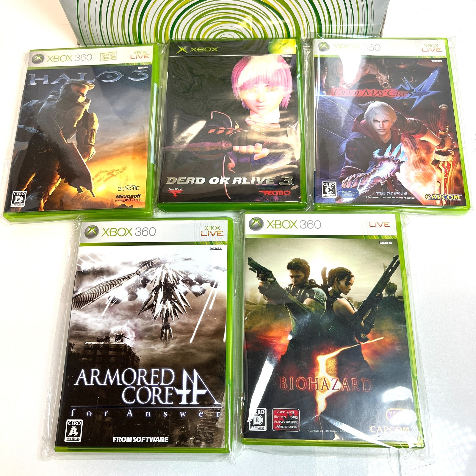 Xbox 360 console 20GB, initialized + 5 games (operation confirmed) From Japan,