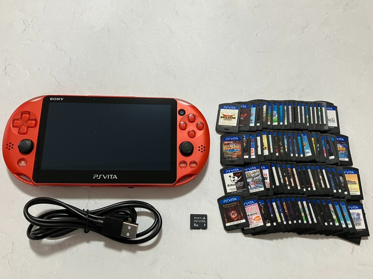Sony PS Vita PCH-2000 Console with charger / Memory card random 2 games　from US