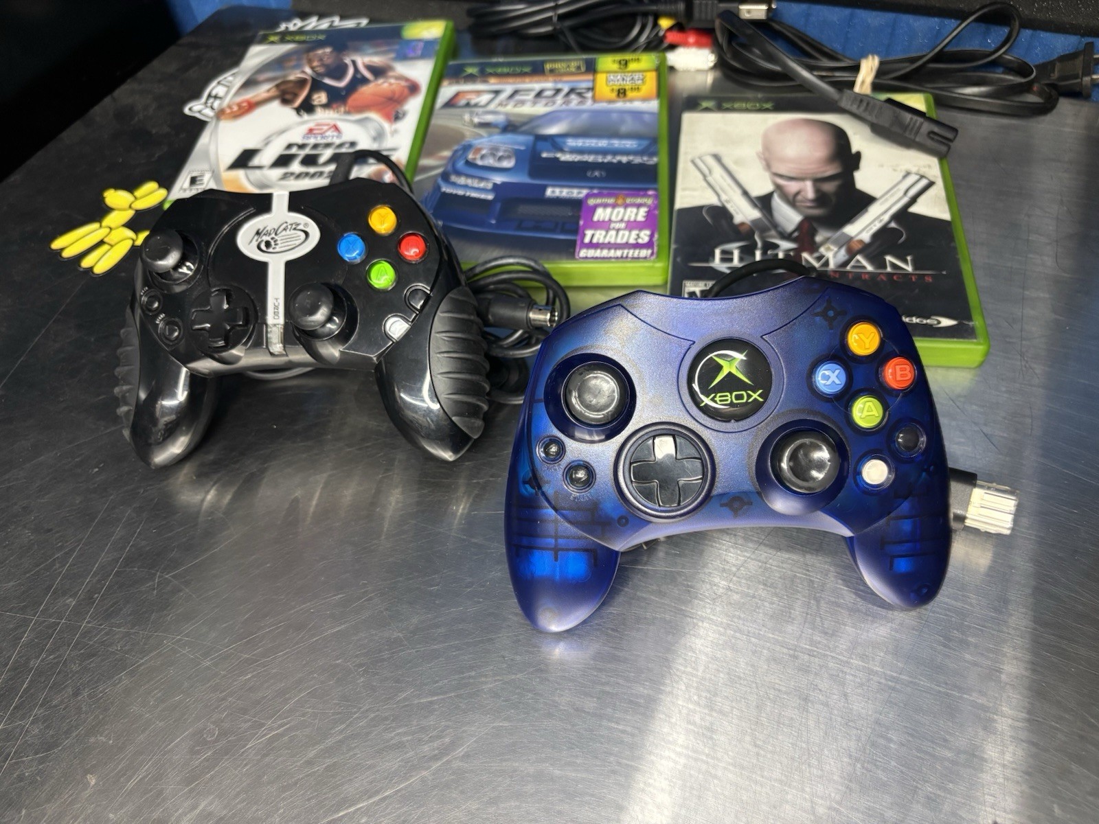 Original Microsoft Xbox Console Plus Controllers and Games