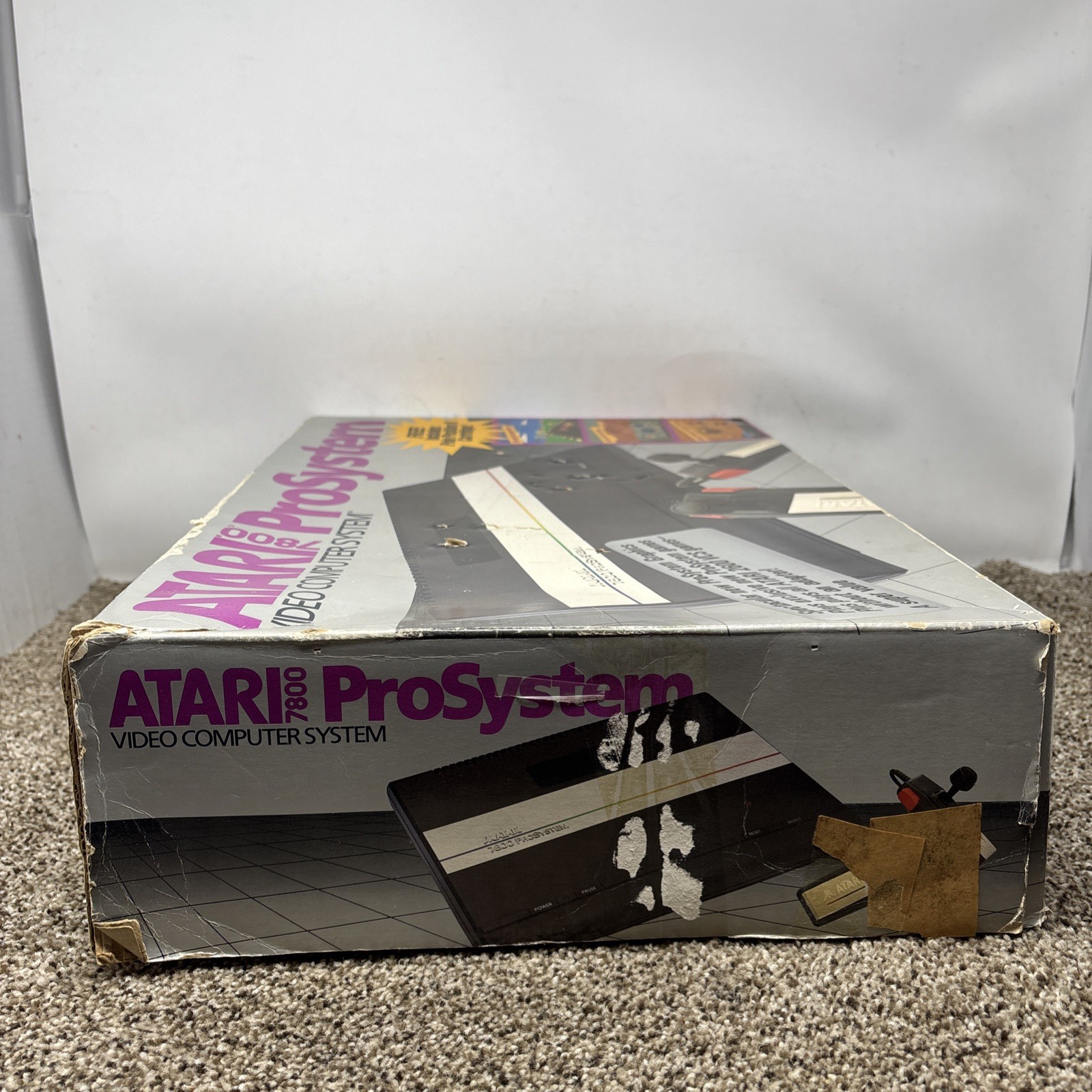 Atari 7800 Video Game Console With Controllers Game TESTED Bundle Lot In Box