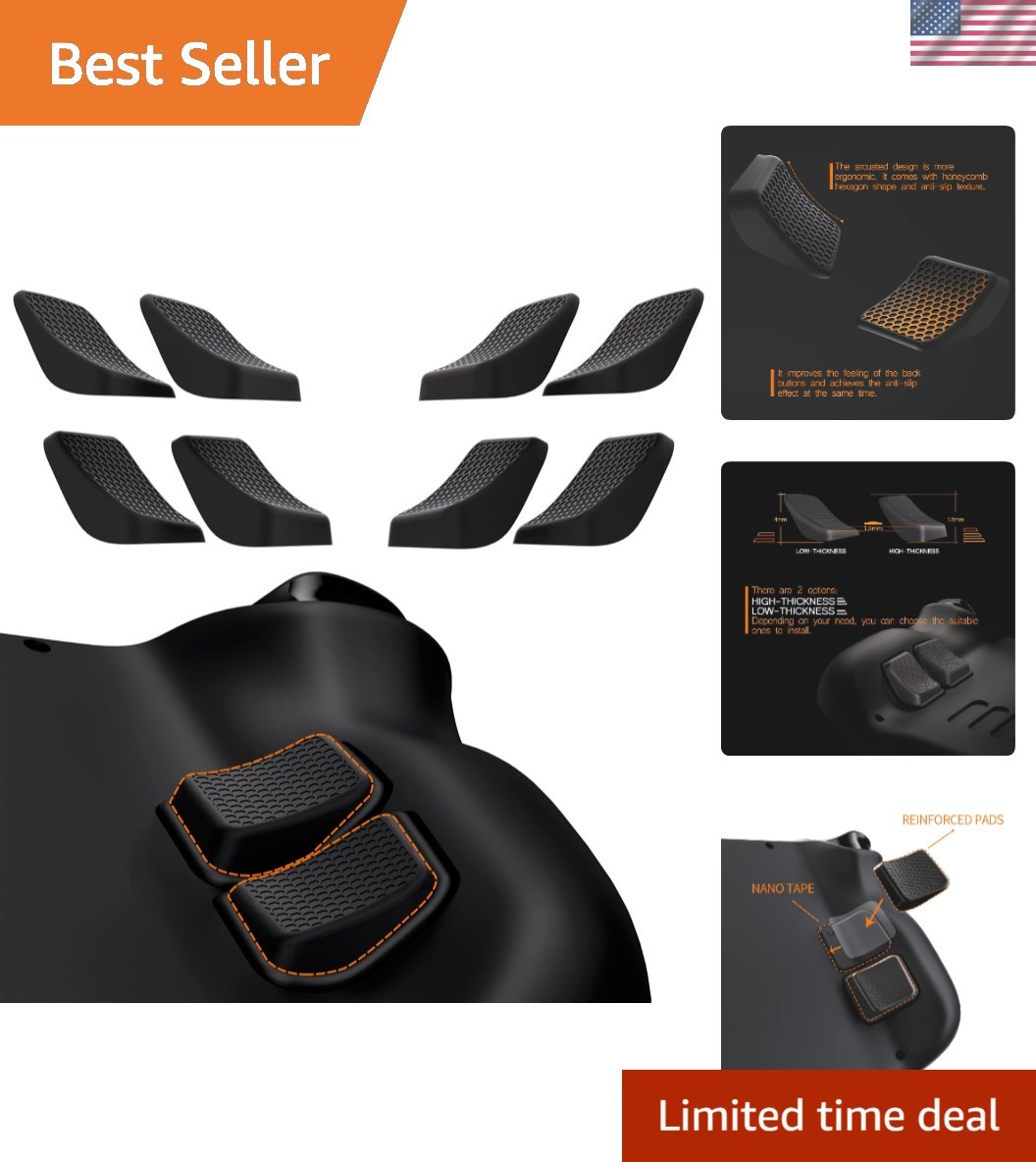 Ergonomic Back Button Enhancement Set for Steam Deck – 2 Thicknesses Available