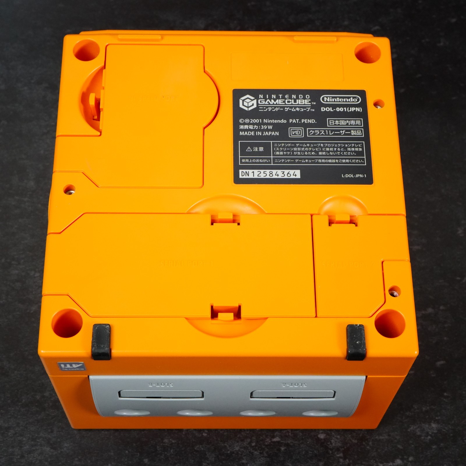 Nintendo GameCube Orange Console NTSC U-C/J Region Switch LED MOD From JAPAN
