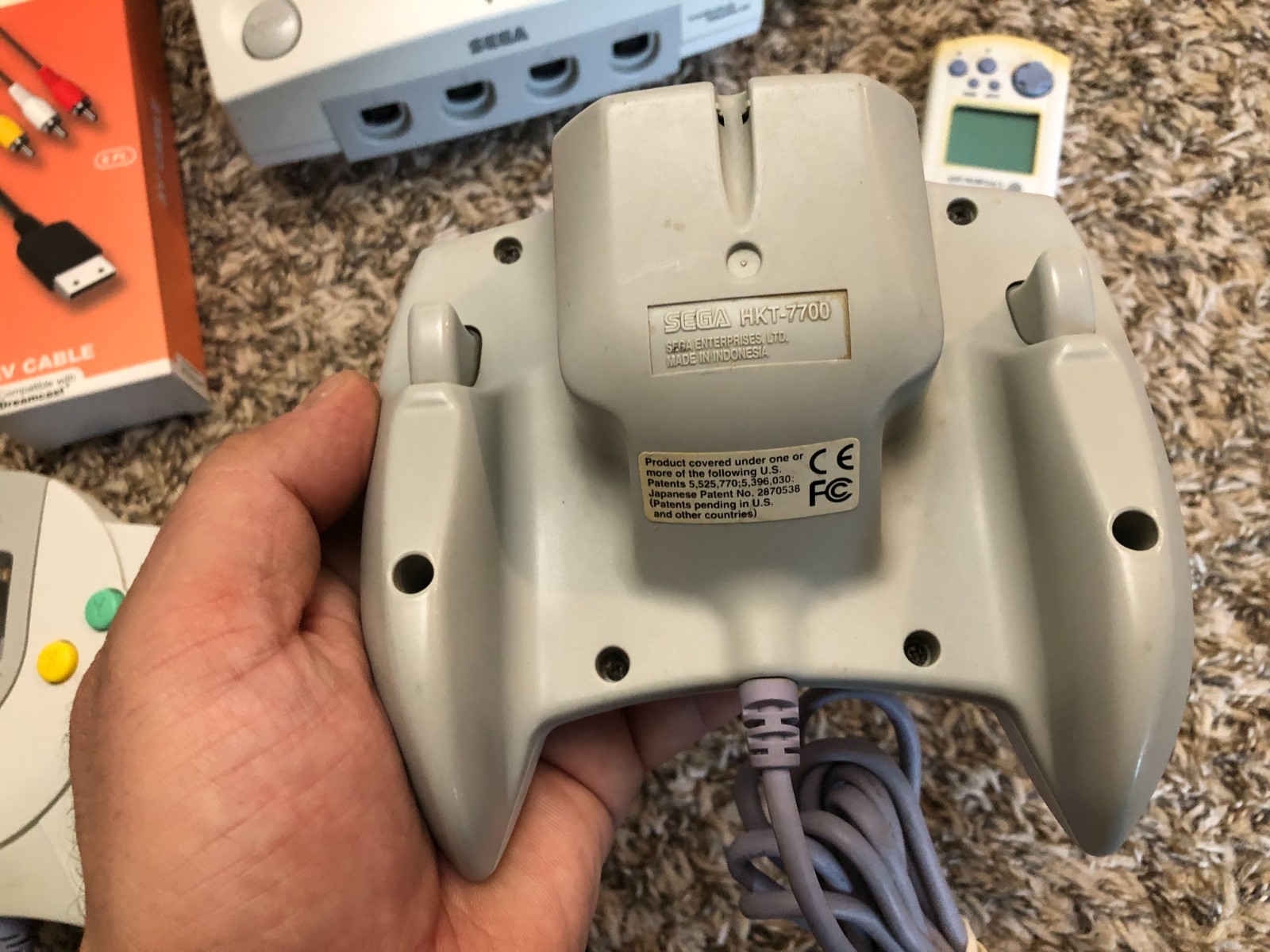 Sega Dreamcast Console System HKT-3020 With 2 Controllers & Memory Card TESTED!