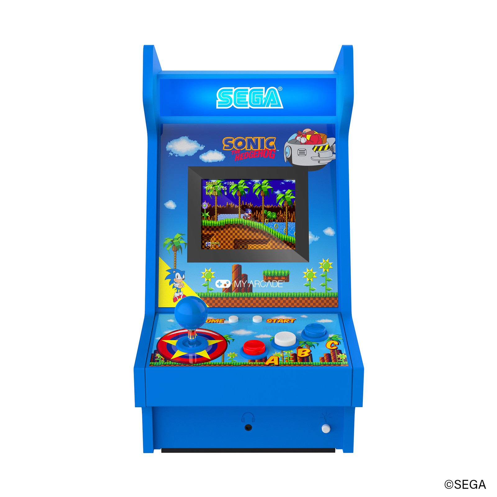 My Arcade Sonic The Hedgehog Mighty Player: 4in1 Arcade Countertop Video Game,