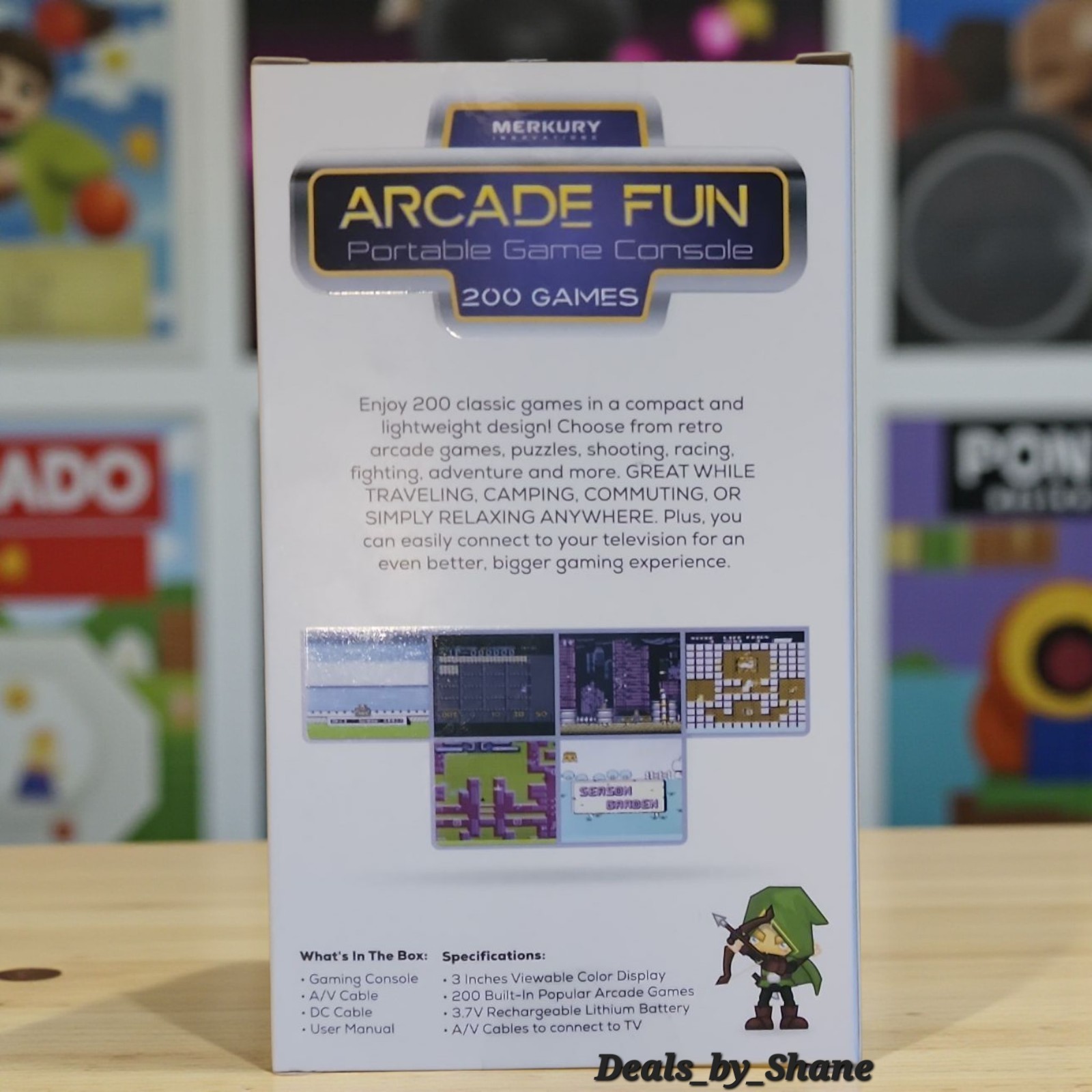 Merkury Innovations Arcade Fun Portable Game Console 200 Games Preloaded Sealed!