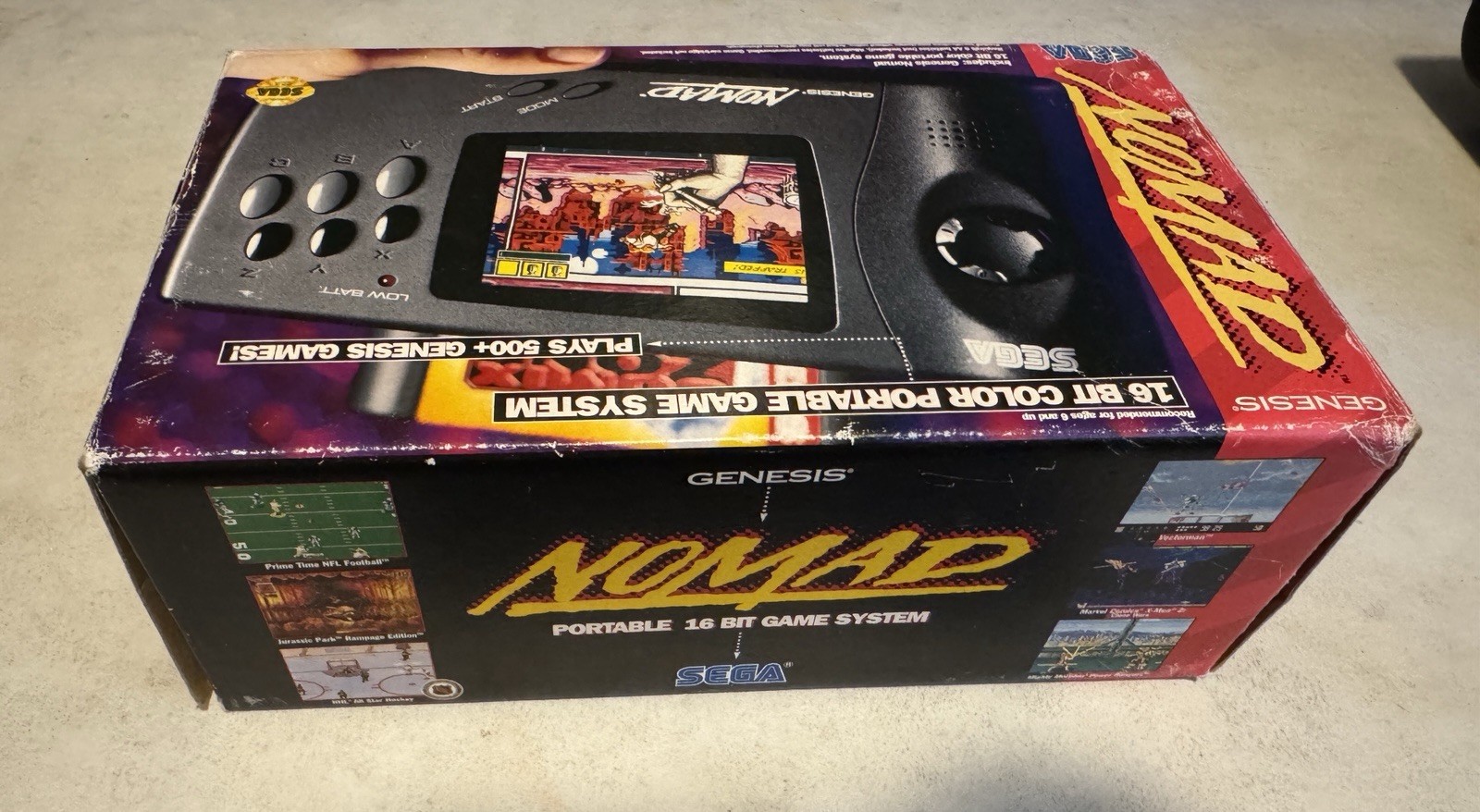 SEGA Nomad GENESIS Handheld Console w/ Battery Pack & BOX, Original OEM, TESTED!