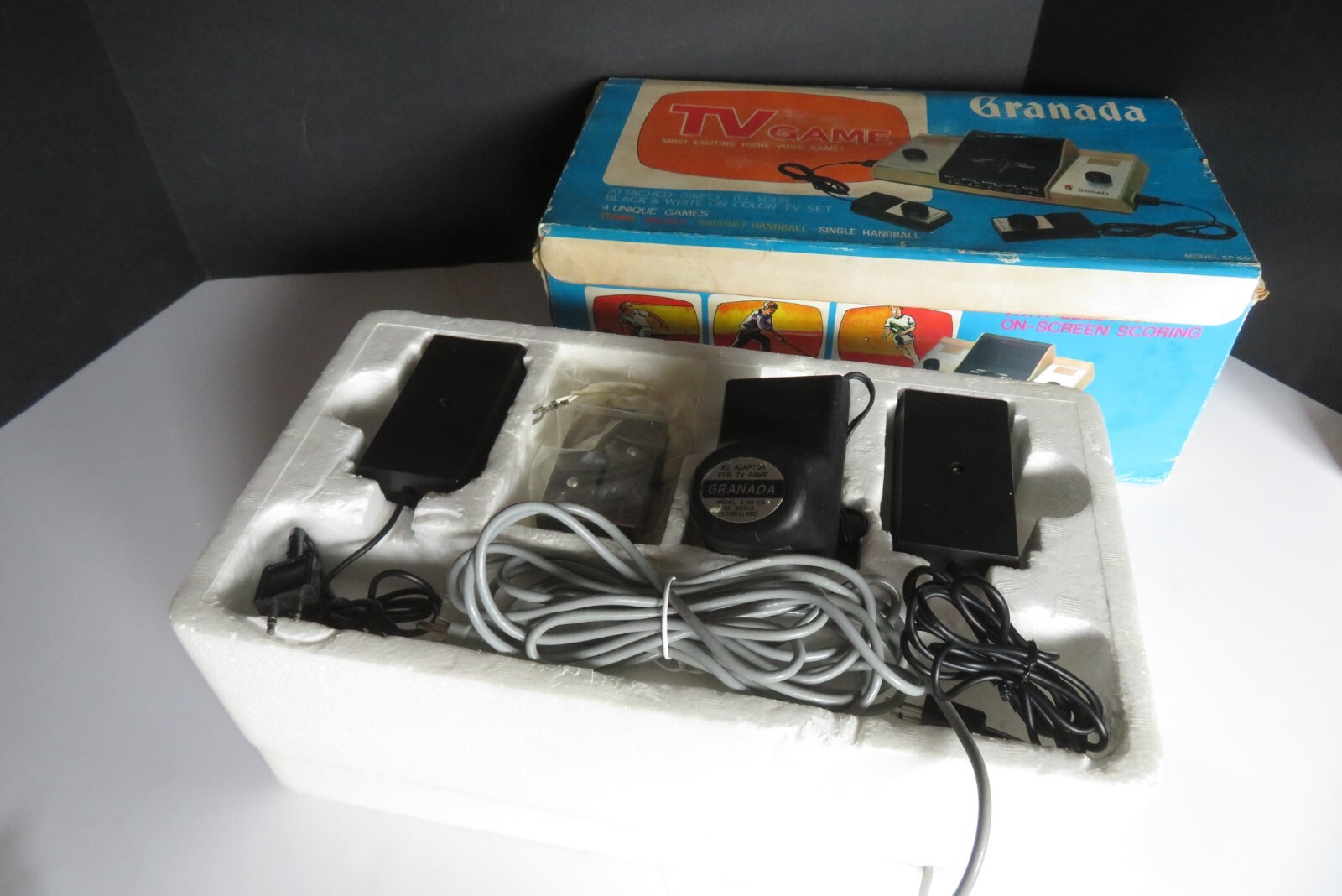 1977 GRANADA® TV GAME Magnavox EP-500 4-in-1 Vid Arcade Game Console TENNIS PONG