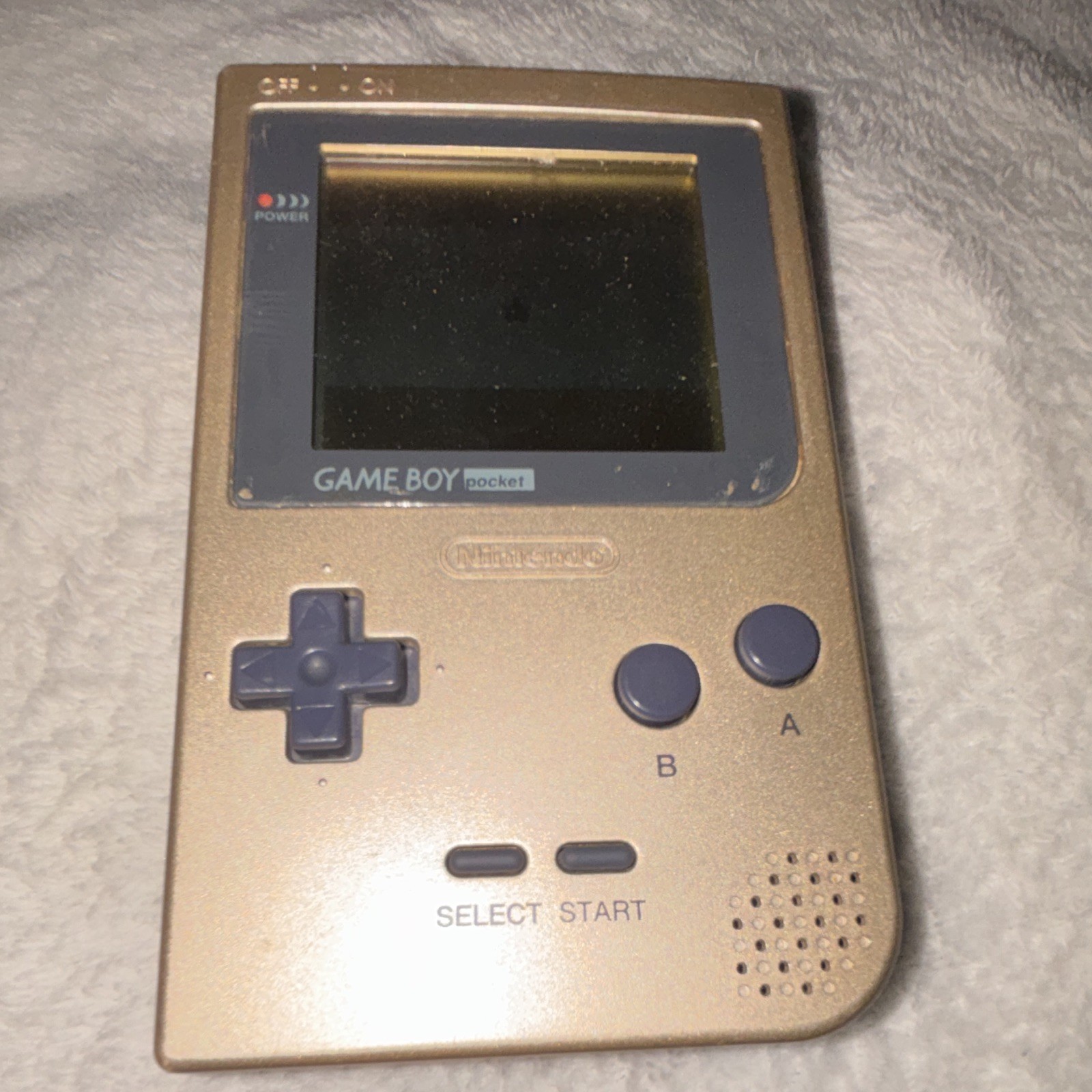 Nintendo Game Boy Pocket Handheld System Console, Gold/Blue, Headphone Jack