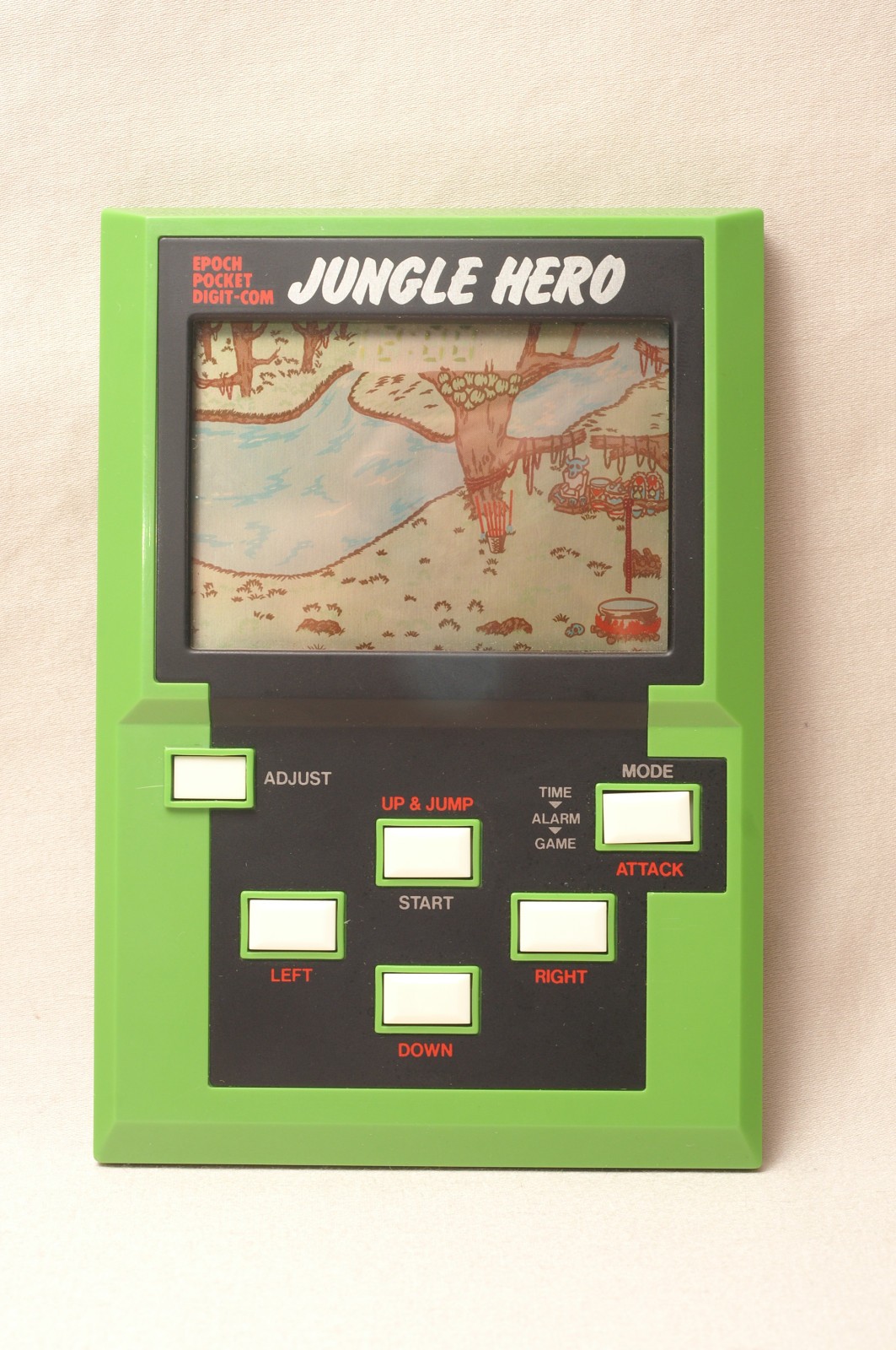 Vintage 1983 JUNGLE HERO Epoch Handheld LCD Video Game TESTED Clean with Box