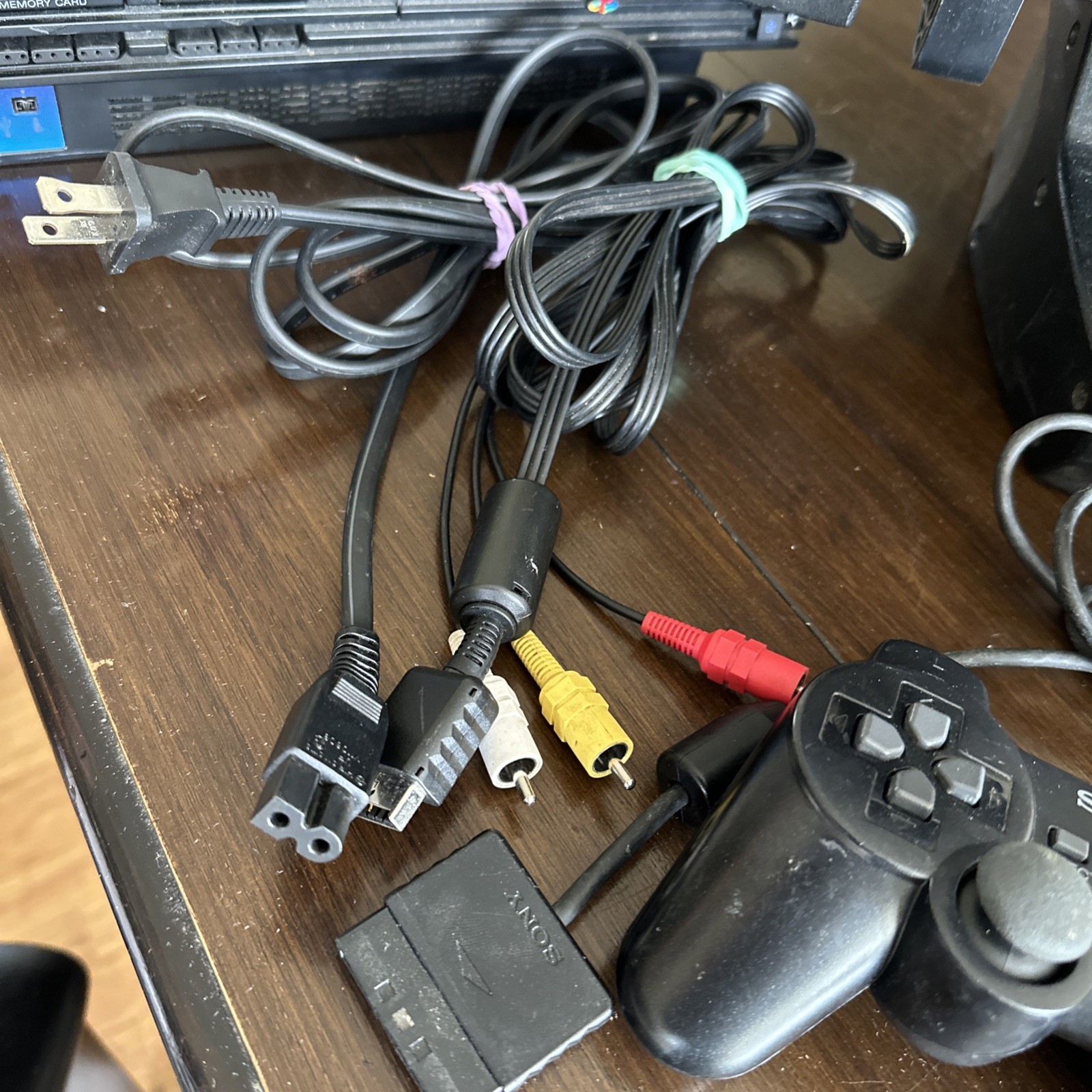 PlayStation 2 PS2 Slim w/ Logitech Driving Force GT Wheel, 2 Controllers, Pedals