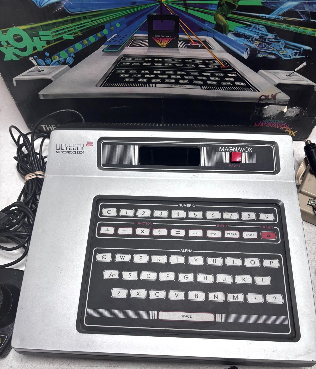 Vintage Magnavox Odyssey 2 Console Complete Boxed Bundle Model 7600 Untested