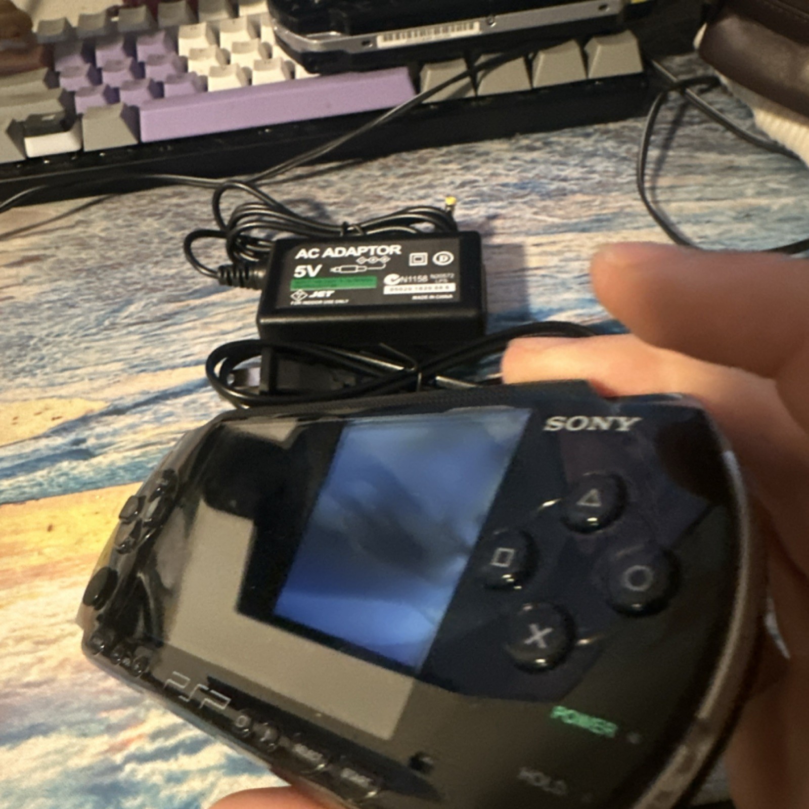 TESTED Sony PSP-1001 black console with charger game not included ALL ORIGINAL