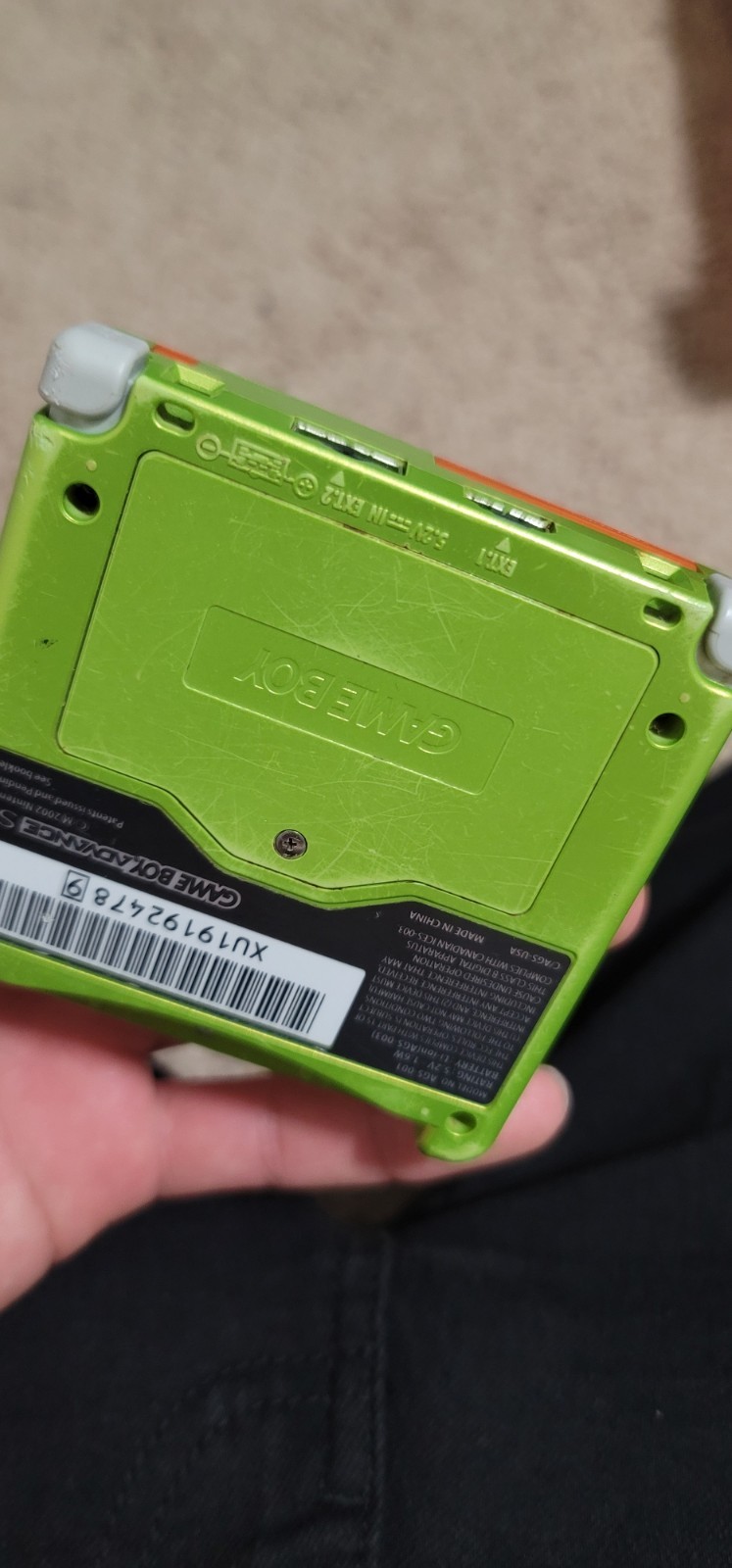 Nintendo Game Boy Advance SP Handheld System – Lime Green/Orange(no game)