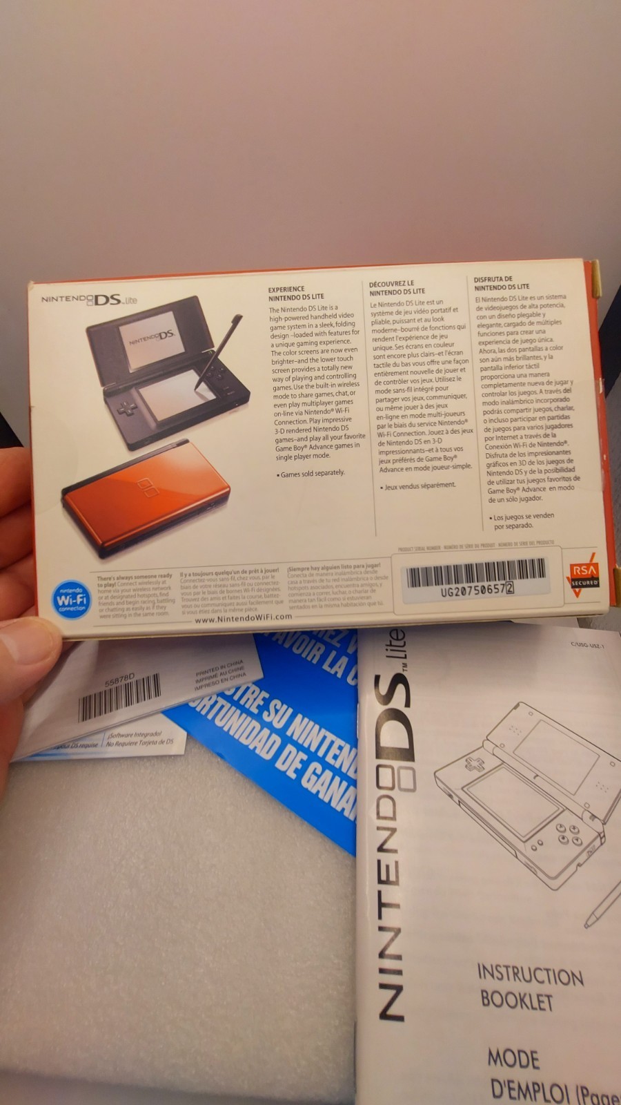 NIB Nintendo DS Lite Crimson Handheld System Console Tested