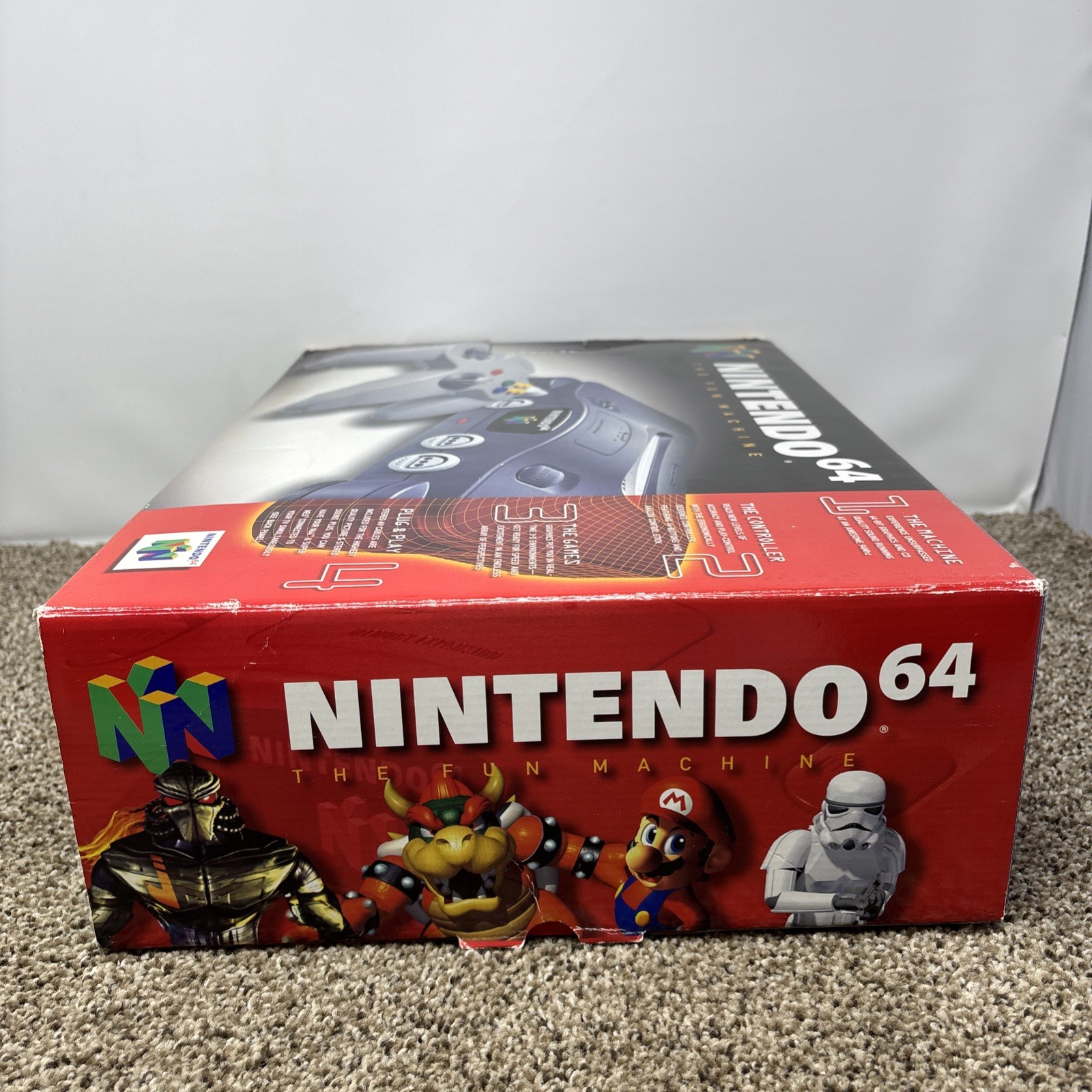 1996 Nintendo 64 Launch Edition Console Game Control Deck Complete in Box CIB