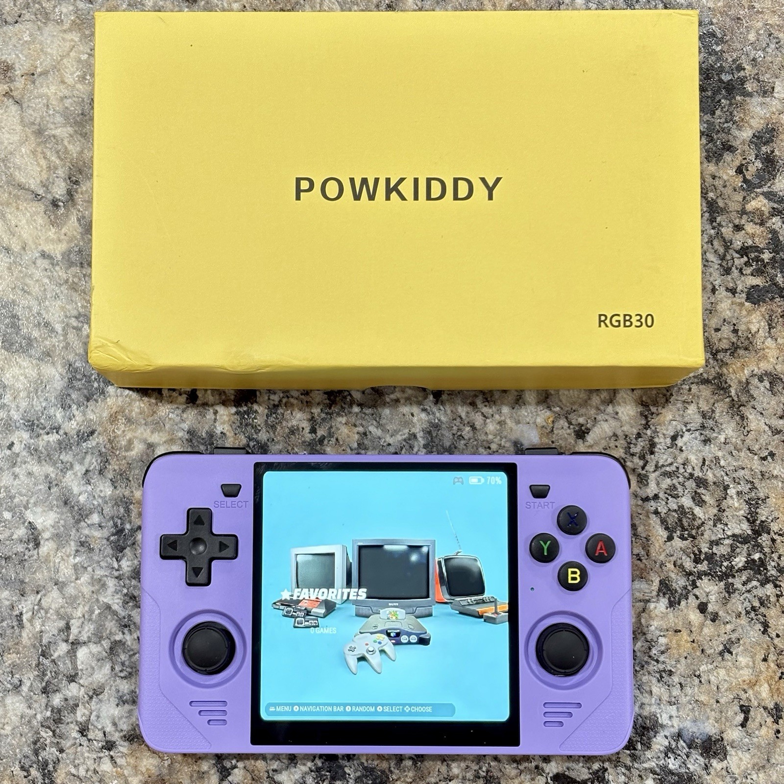 New PowKiddy RGB30 Gaming Handheld New 64GB Card Custom Loaded Ready To Play
