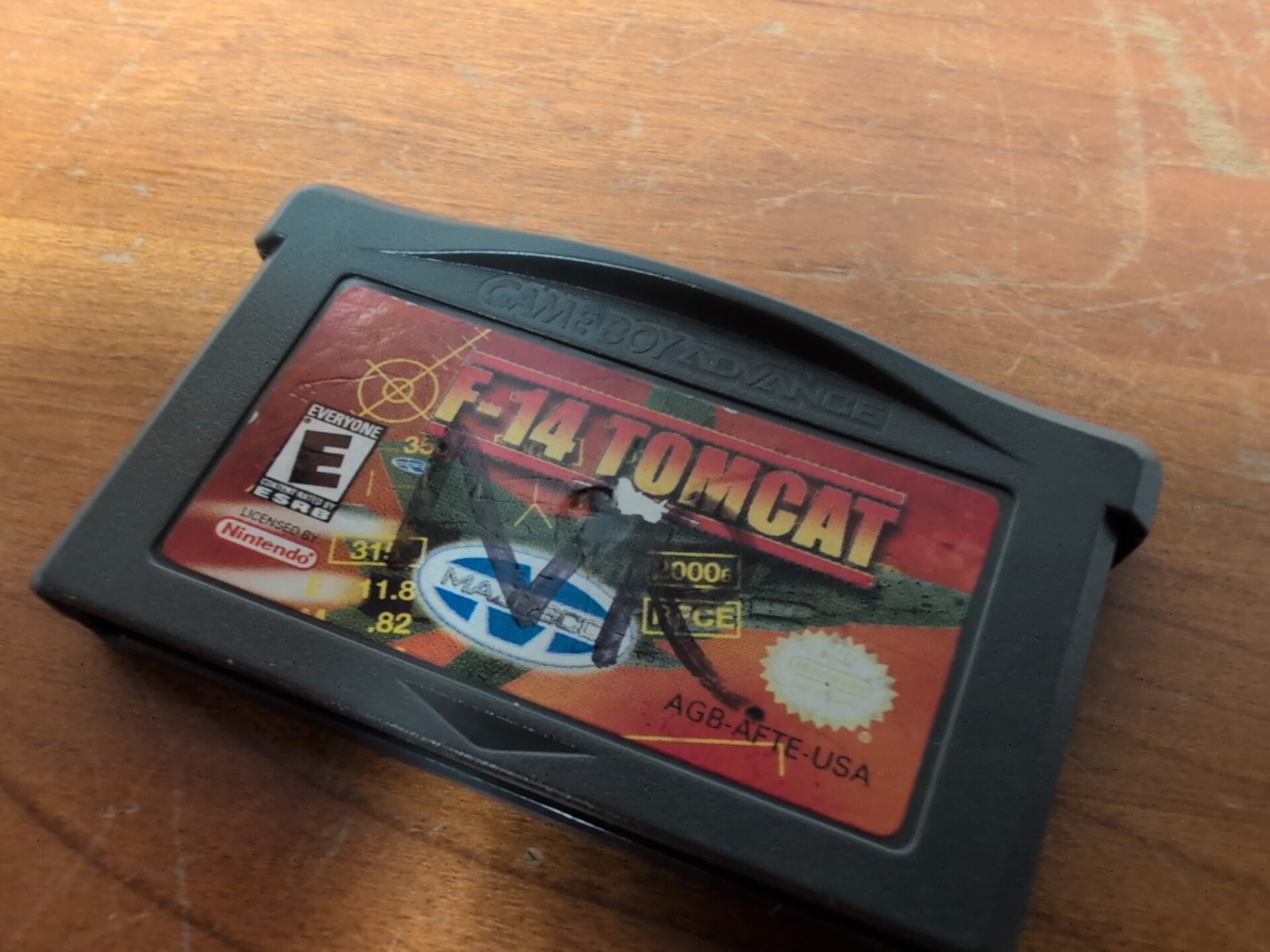 Nintendo Game Boy Advance Handheld System GBA Indigo Tested F-14 Cartridge Game