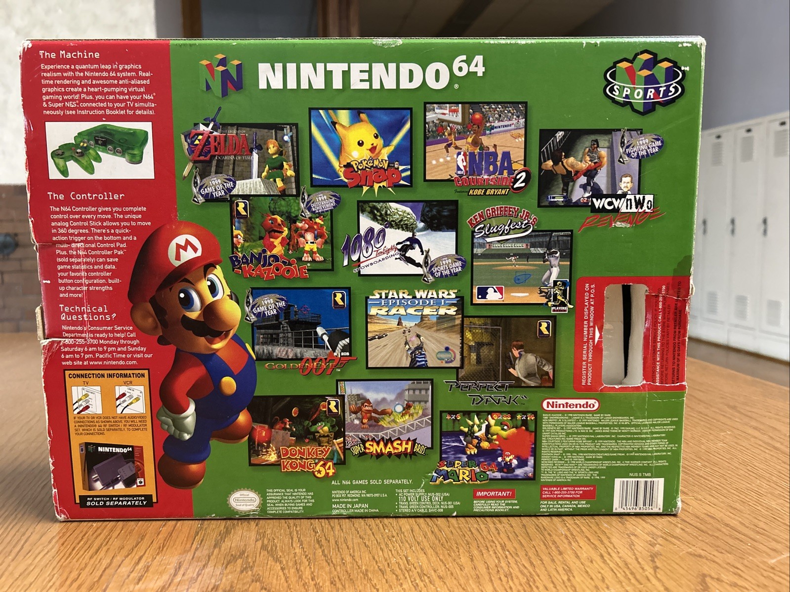 Nintendo 64 Funtastic Jungle Green System Console Complete CIB W/Expansion Pak