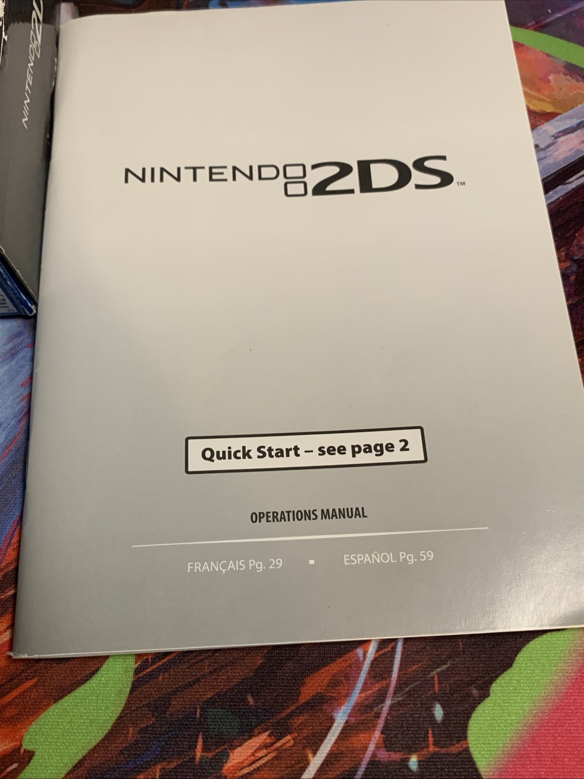 Nintendo 2DS Handheld Game System – Box Manual Charger Games Works Perfectly VG