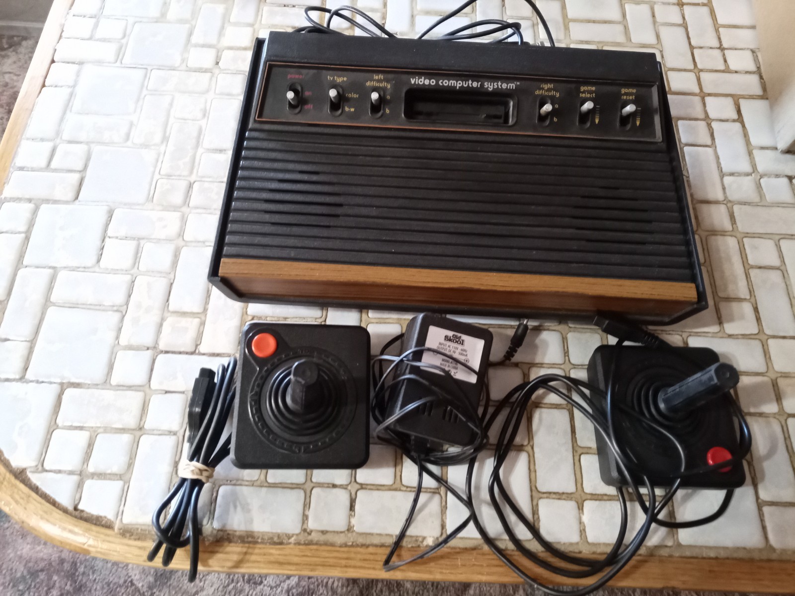 Atari 2600 six switch Video Game Console – No SN fitted with COAX to TV