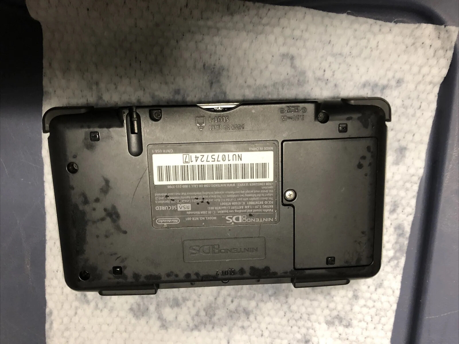 Nintendo DS Original NTR-001 Console – Titanium Silver Screen Not Working