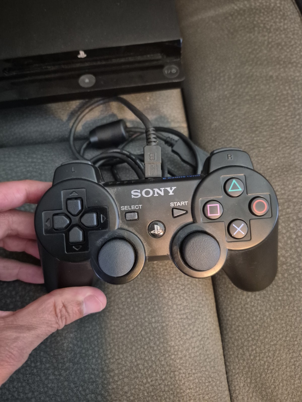 Sony PlayStation 3 Slim PS3 160GB Console Controller + Cords
