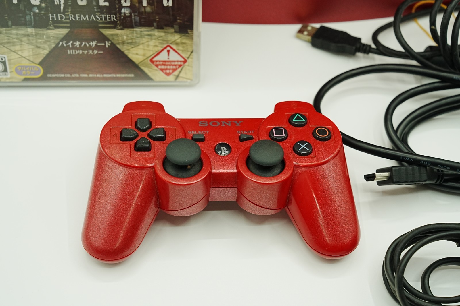Sony PS3 Scarlet Red CECH-3000B 320GB Console Tested w/ Controller Biohazard