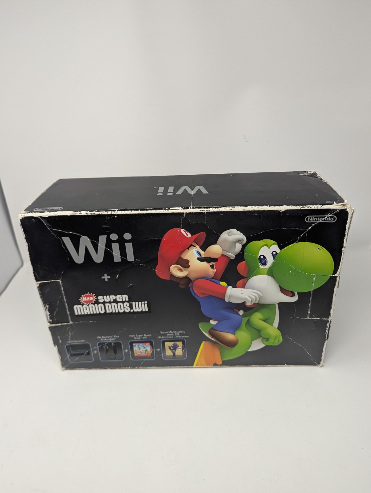 Nintendo Wii Video Game Console Black RVL-101 Super Mario Bros Wii Accessories 2
