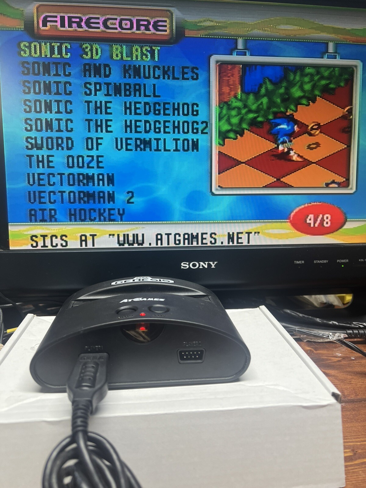 Sega Genesis Mini At Games Console w/ 80 Built-In Games + 7 Games, – TESTED