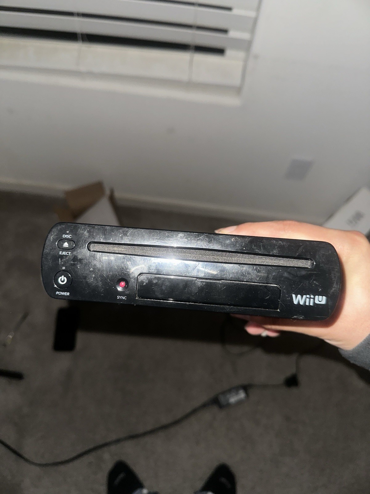 Nintendo Wii U WUP-101 (02) and Wii motion plus controller with cables parts/