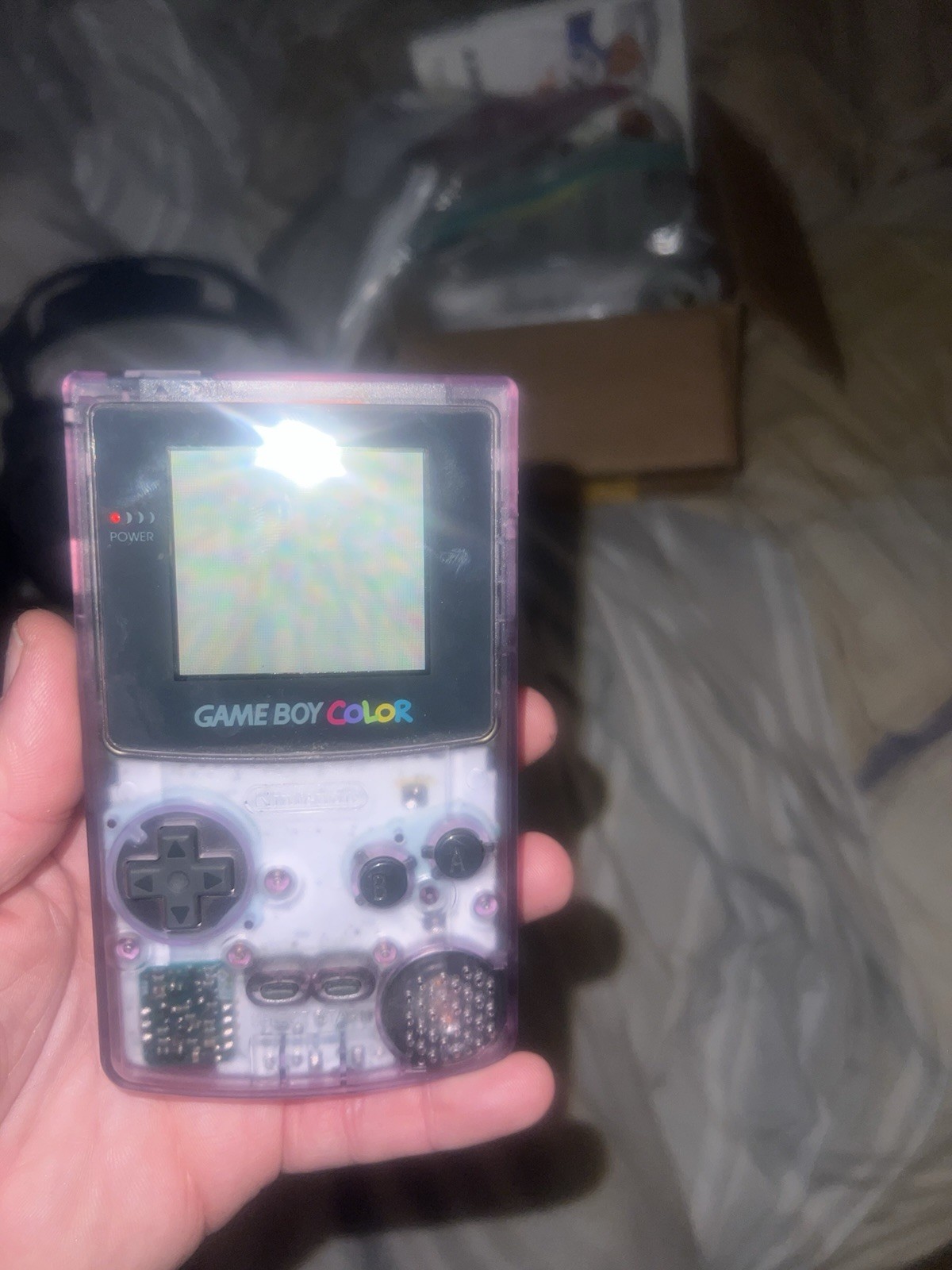 Nintendo Gameboy Color GBC Atomic Purple CGB-001 Handheld System Complete in Box