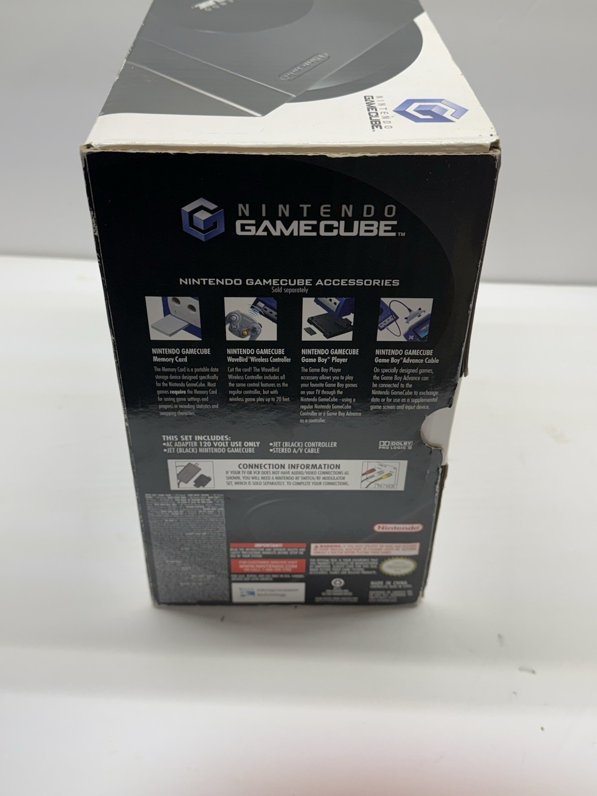 Nintendo GameCube Black Console Composite RCA w/ cables and x men game