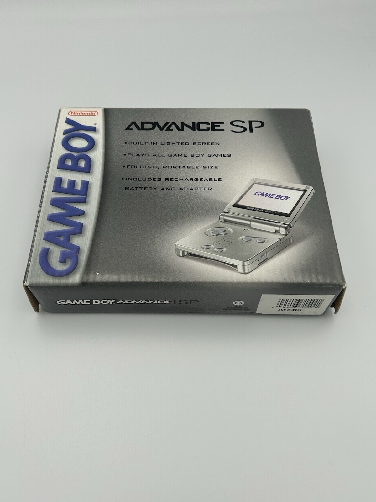 Nintendo Game Boy Advance SP AGS-001 Platinum CIB Clean – Tested And Working