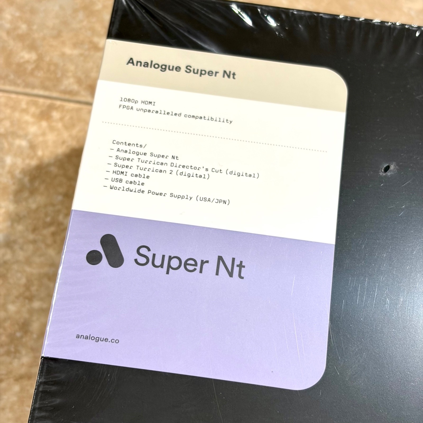 Analogue Super Nt Classic SNES Console Gray Purple Open Box 1 Year Warranty MINT