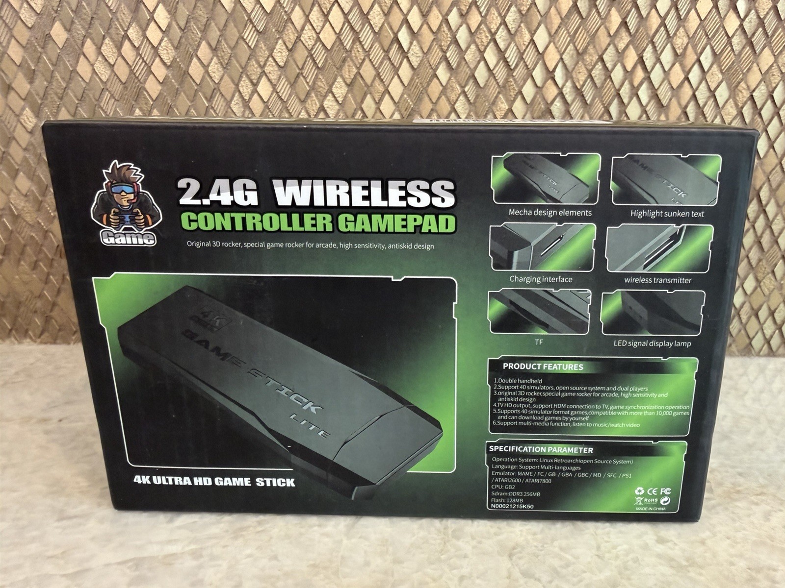 2.4G Wireless Controller Gamepad Lite – 4K Ultra HD Game Stick New Open Box