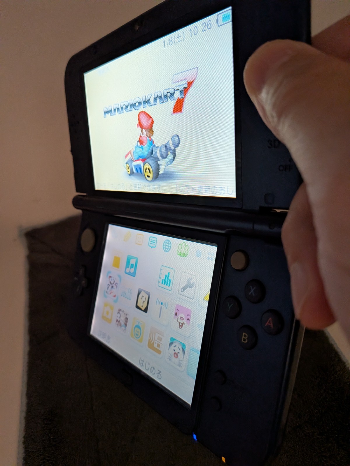 【Excellent5】Nintendo NEW 3DS LL XL Blue Handheld Used Game Console From Japan