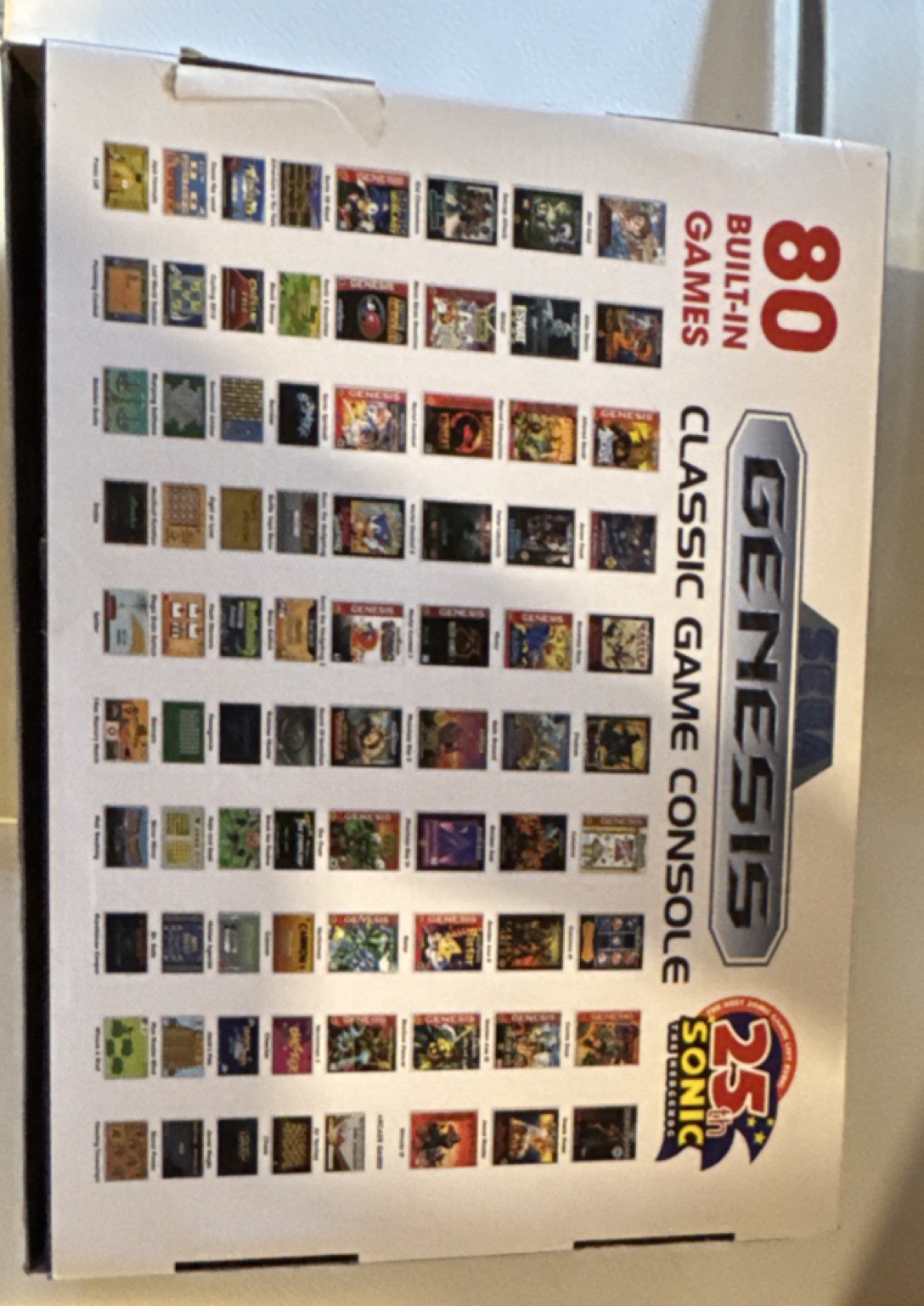 SEGA Genesis Classic Console Sonic 25th Edition, 80 Games, 2 Controllers