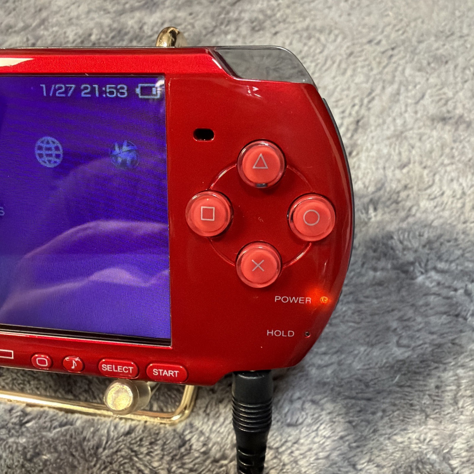 Sony PSP 3000 RED UMD DRIVE NOT WORKING 128 Gb Micro Sd CARD included