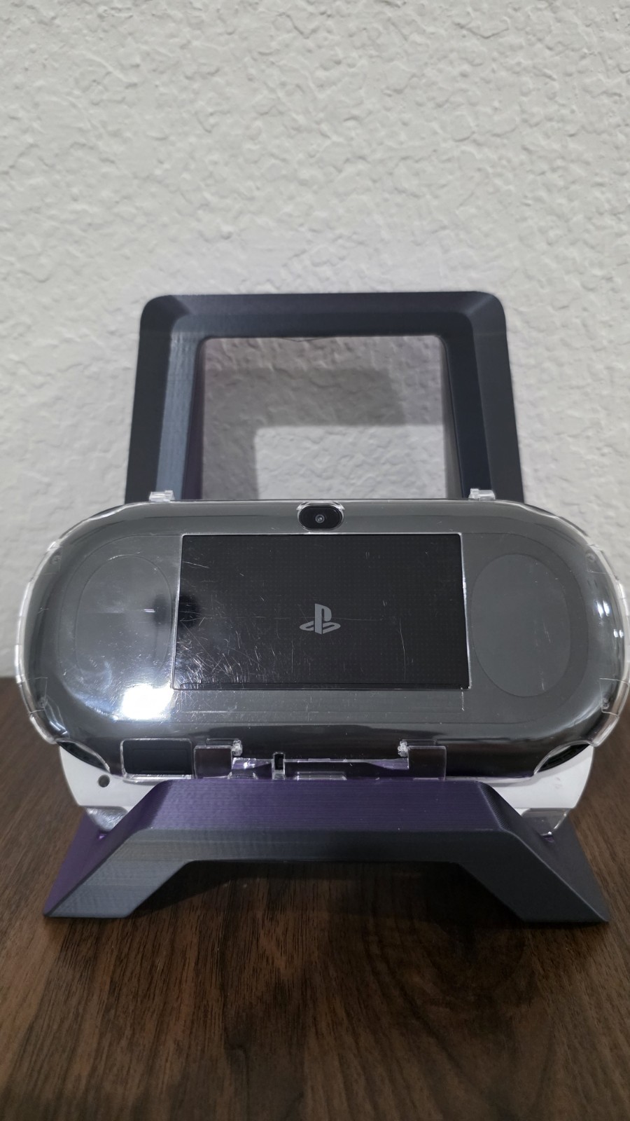 Sony PS Vita Slim PCH-2000 Custom White/Black Console w/ Clear Case Charger 1GB