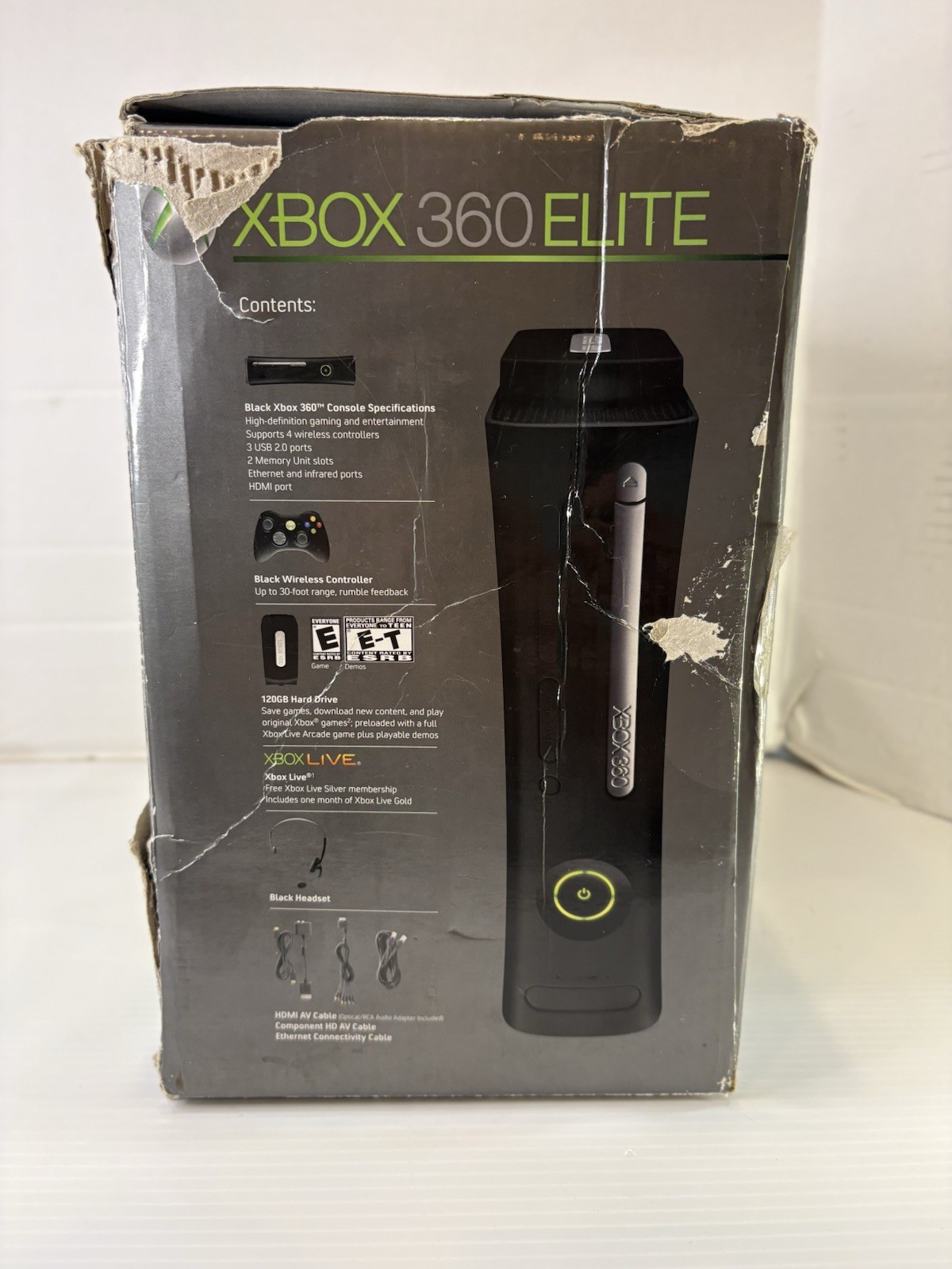 Microsoft Xbox 360 ELITE Core Model Complete Video Game Console System 120GB