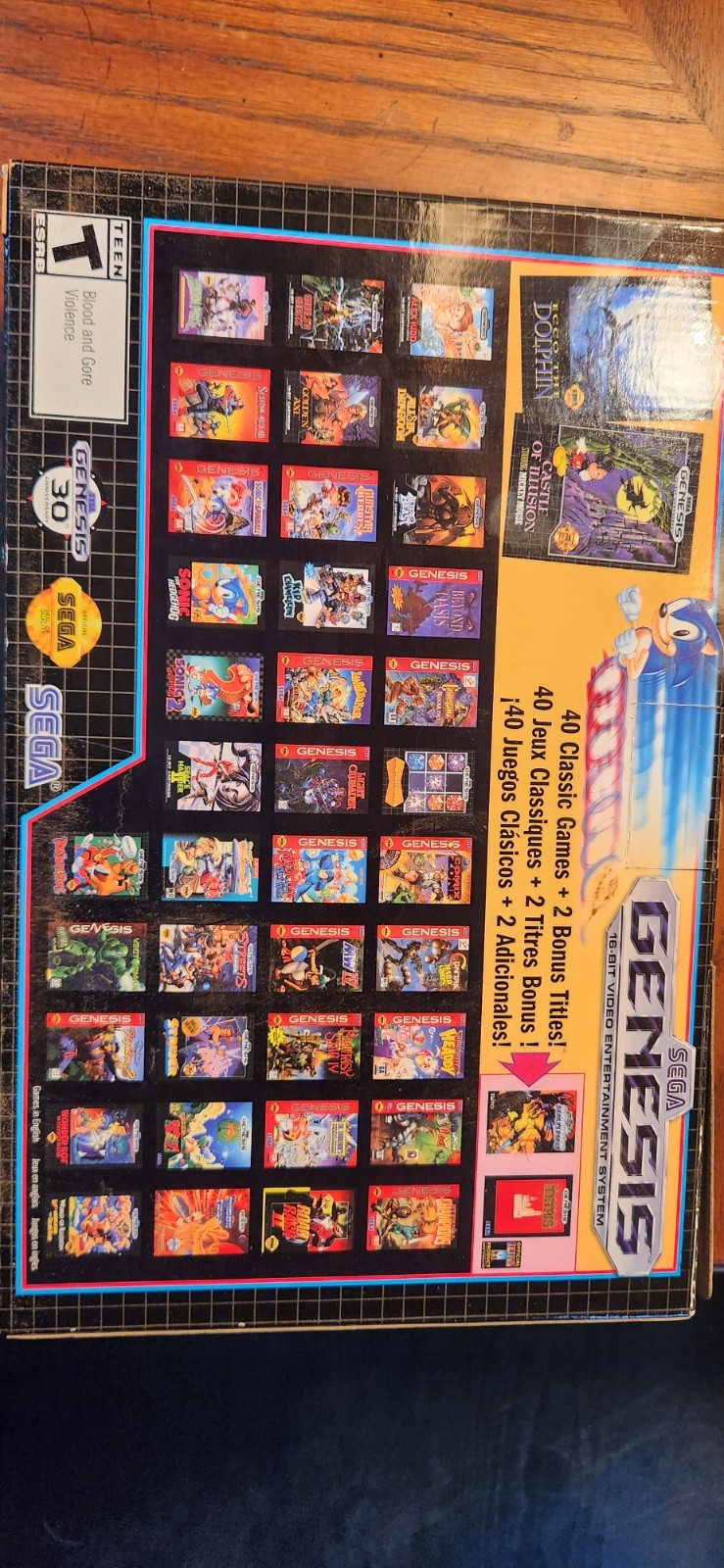 SEGA Genesis Mini Microconsole Black HDMI 720p Preloaded Games NTSC-U/C