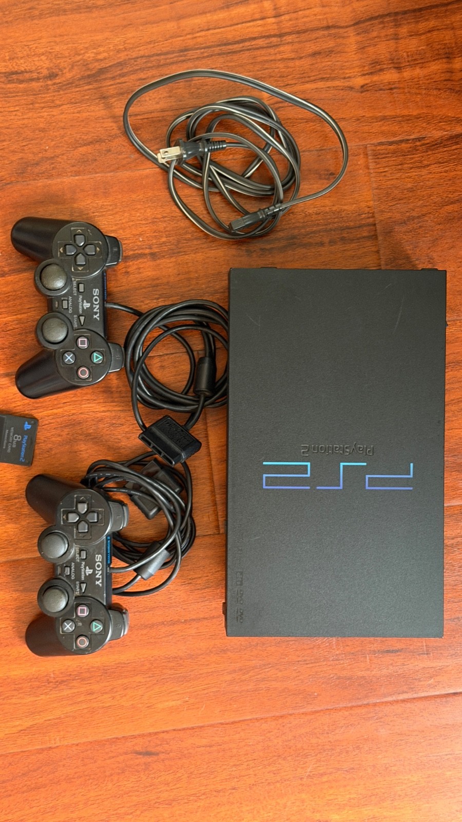 Sony PlayStation 2 Console OEM Controllers 8MB Memory Card Plays ALL