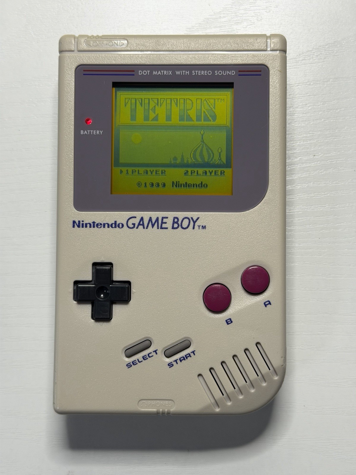 Nintendo Gameboy DMG-01 Console – with Tetris! New Glass Lens – Tested & Working